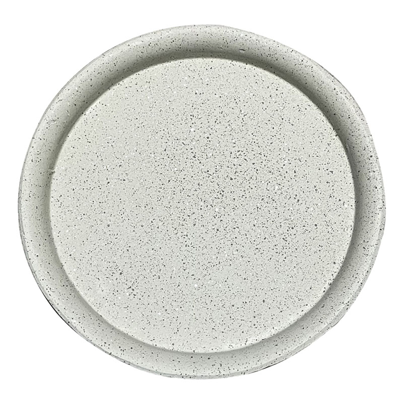 ΠΙΑΤΟ FIBER CLAY ΜΠΕΖ-ΓΡΑΝΙΤΗ ΣΤΡΟΓΓΥΛΟ ΓΙΑ ΚΑΣΠΩ - Φ32x3.5cm 5/ΚΙΒ